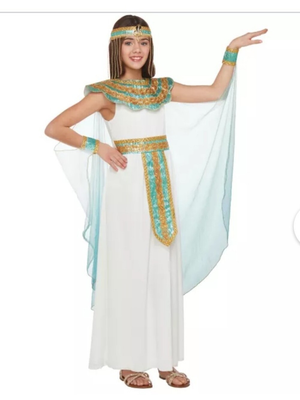 Spirit Halloween Cleopatra Egyptian Costume Kids Size 8-10